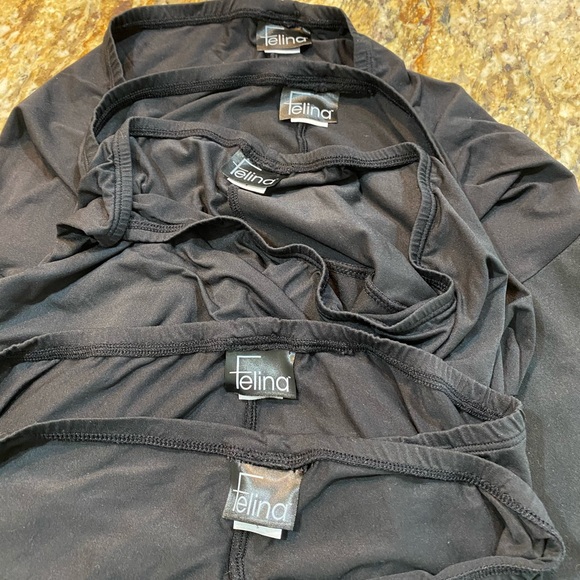 Set of 5 pair of Felina maternity leggings -black size small - Picture 2 of 2